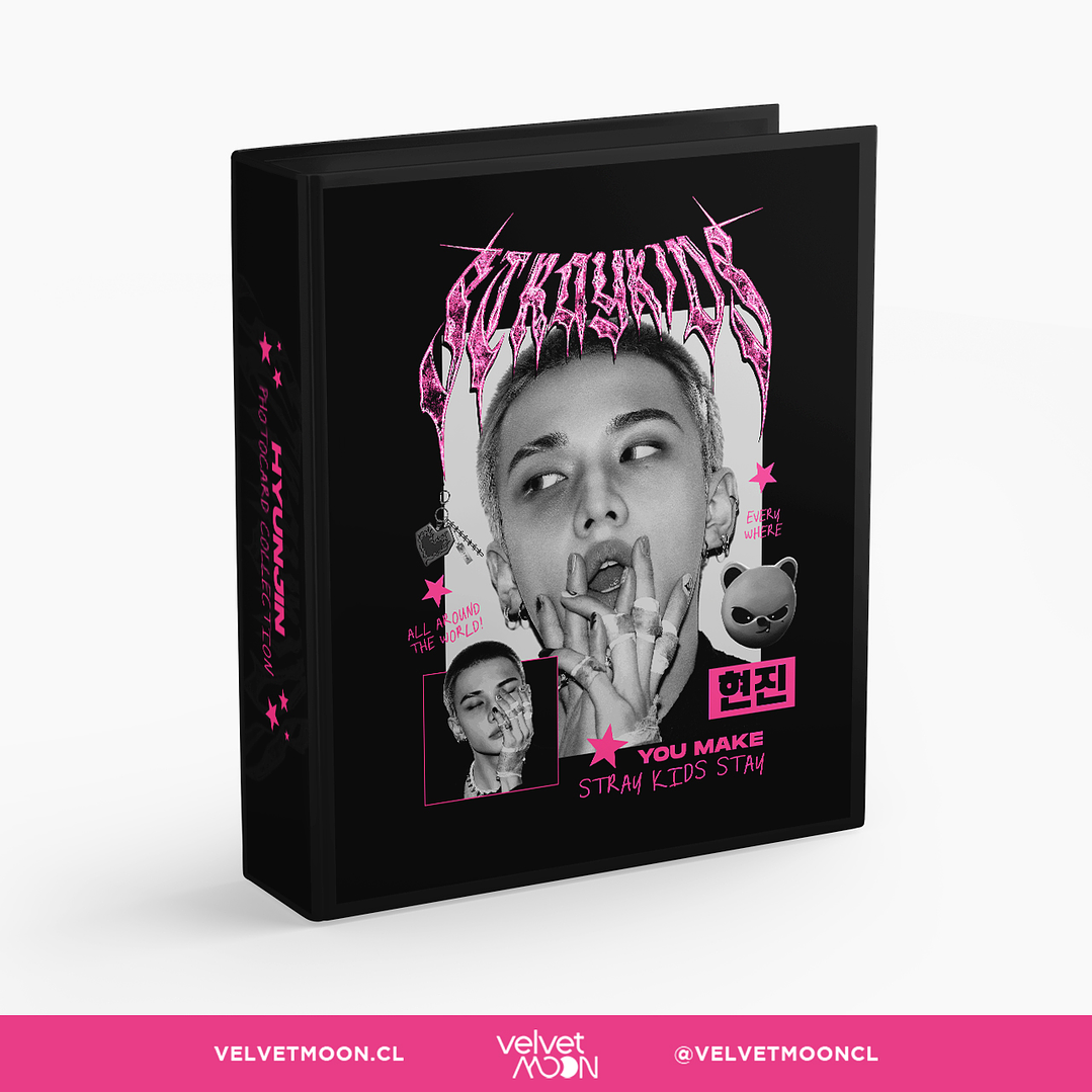 BINDER A4 STRAY KIDS HYUNJIN PINK 1