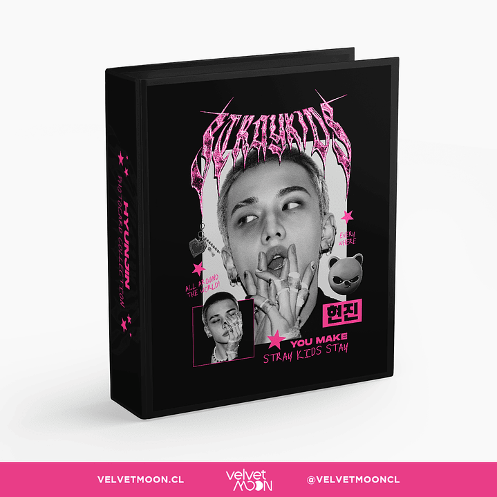 BINDER A4 STRAY KIDS HYUNJIN PINK 1