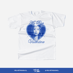 POLERA NMIXX JIWOO BLUE VALENTINE