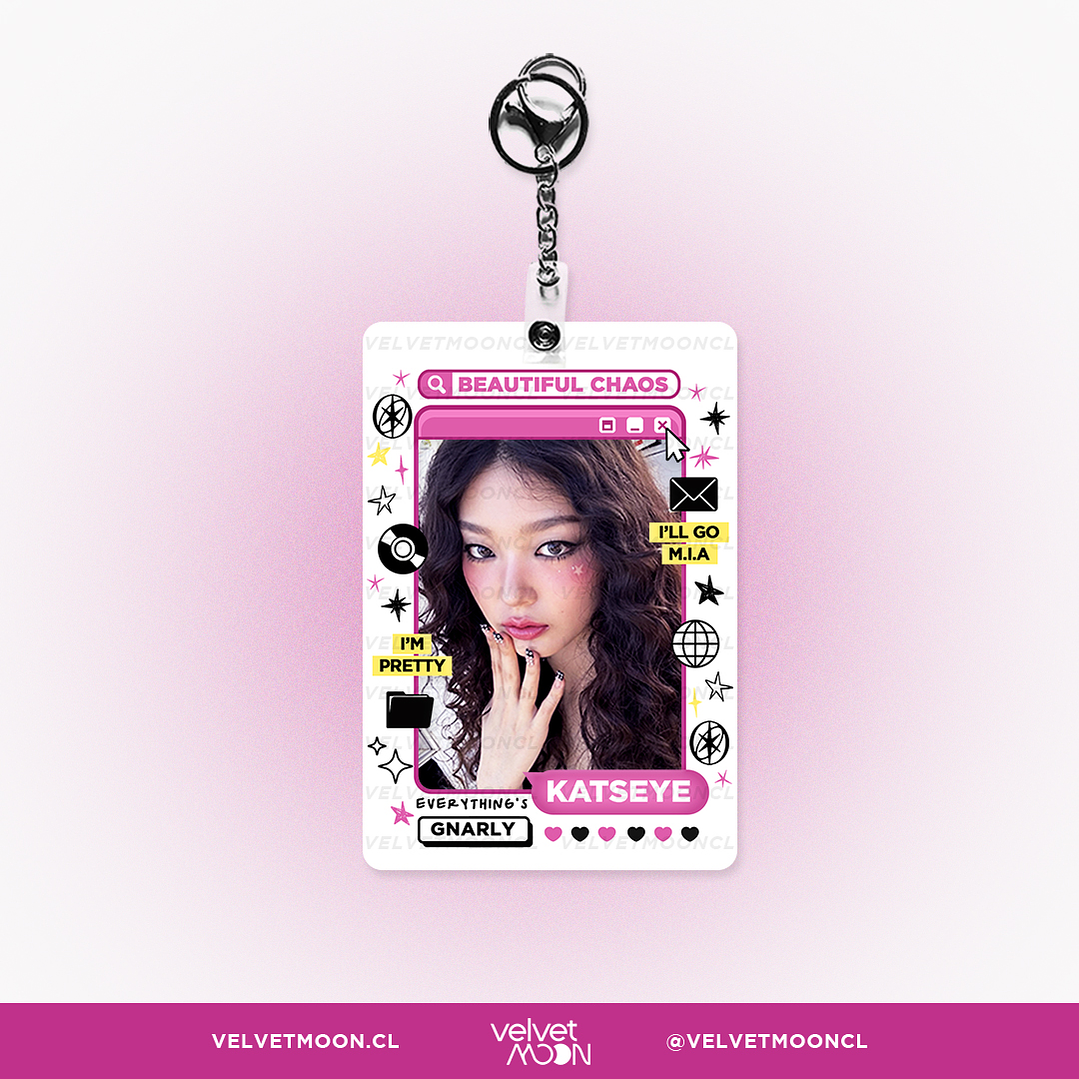 PHOTOCARD HOLDER KATSEYE PINK 1