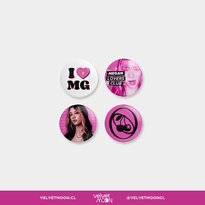 SET PINS KATSEYE MEGAN PINK 1