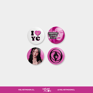 SET PINS KATSEYE YOONCHAE PINK