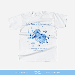 POLERA SABRINA CARPENTER DO YOU WANT THE HOUSE TOUR BLUE