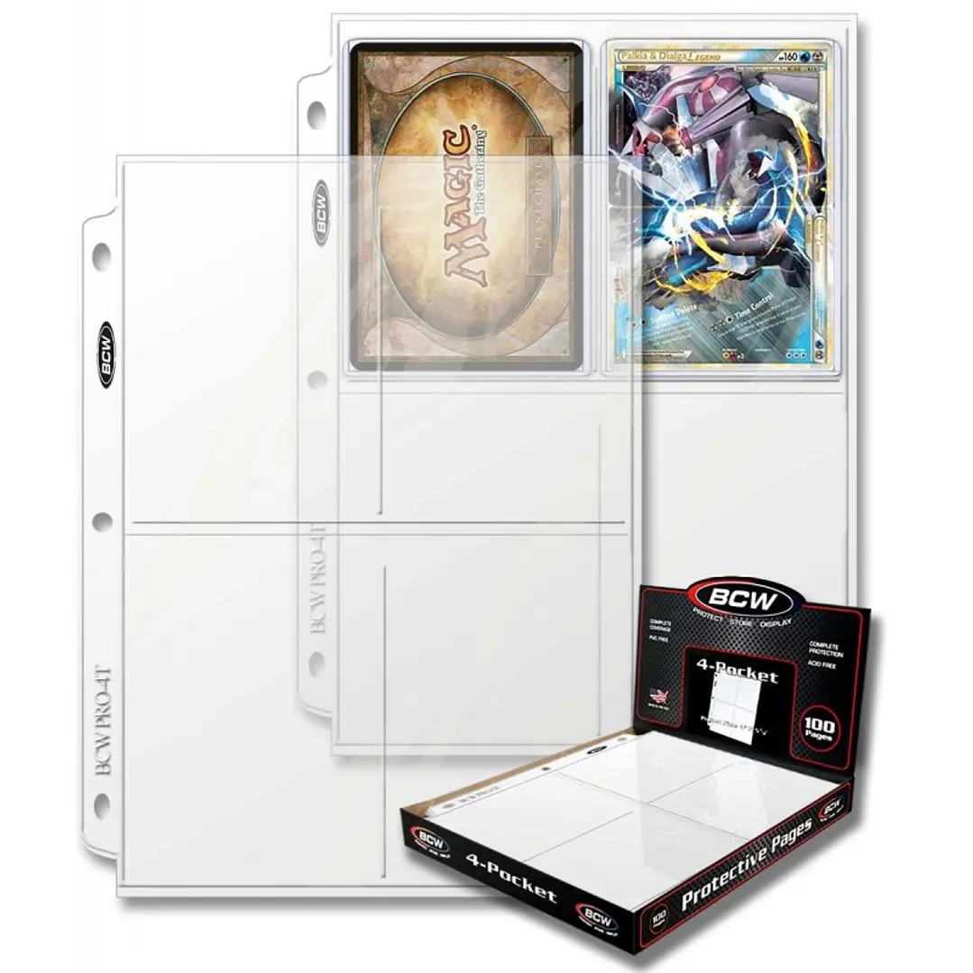 HOJAS A4 BCW 4 ESPACIOS 1