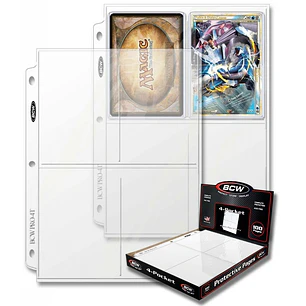 HOJAS A4 BCW 4 ESPACIOS