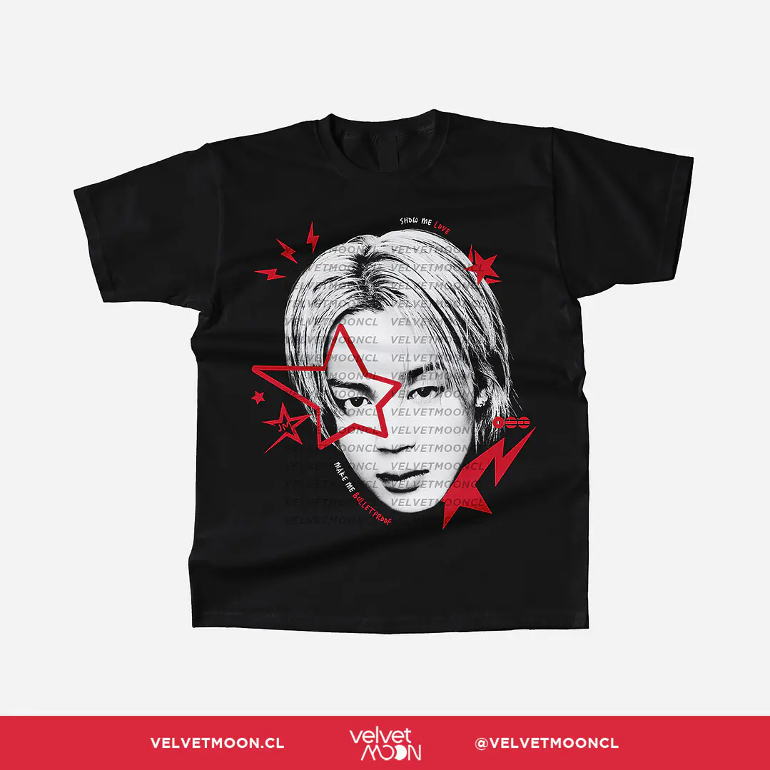 POLERA BTS JIMIN STAR FACE  2
