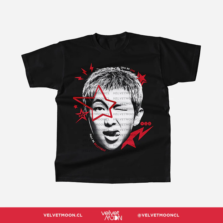 POLERA BTS RM STAR FACE  1