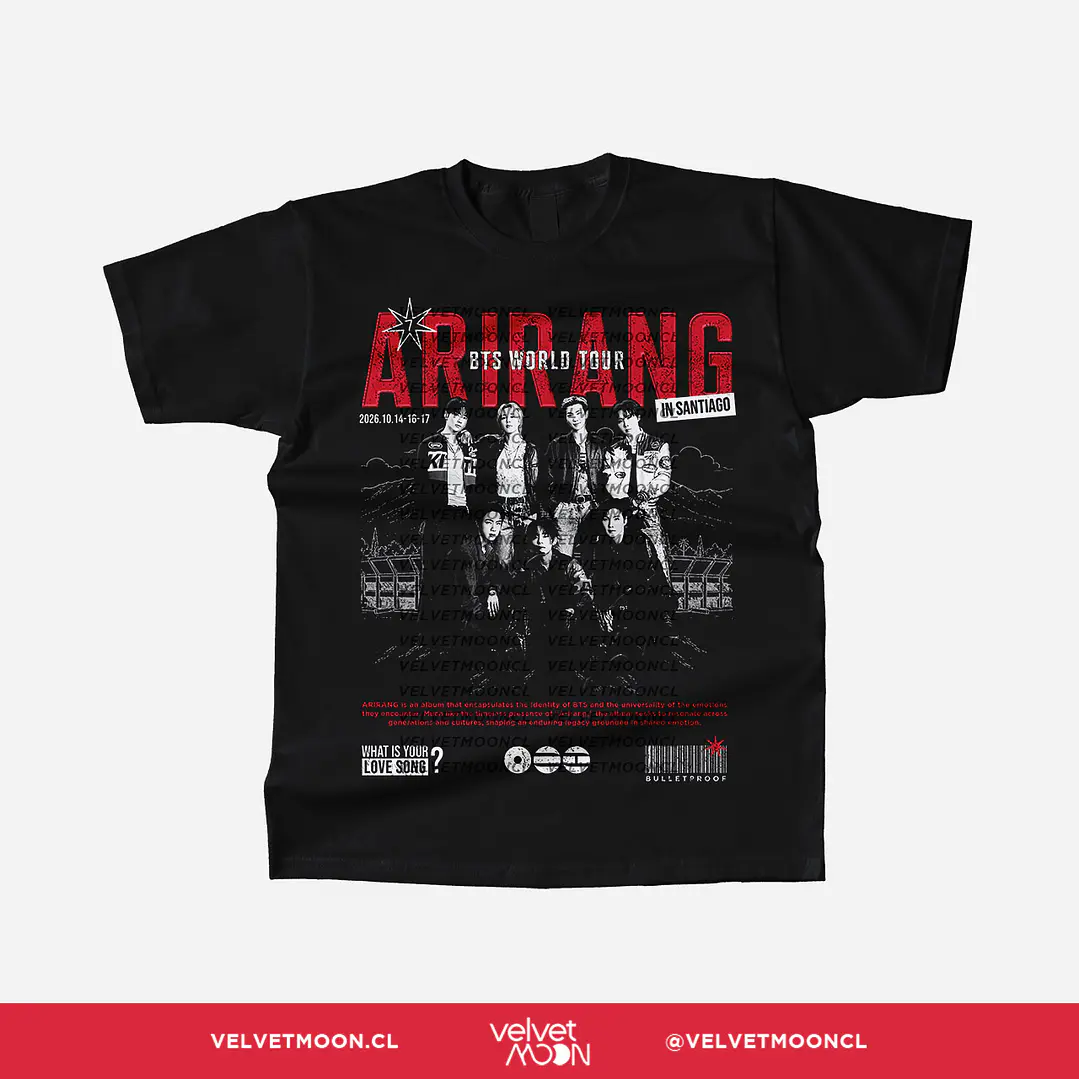 POLERA BTS ARIRANG IN SANTIAGO 3