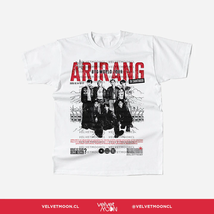 POLERA BTS ARIRANG IN SANTIAGO 1