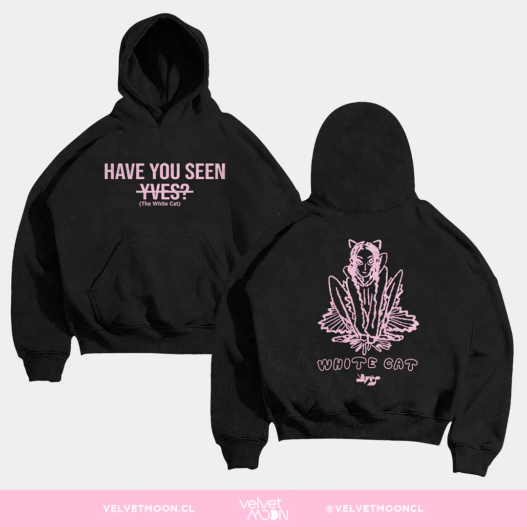 POLERON HOODIE YVES WHITE CAT 2