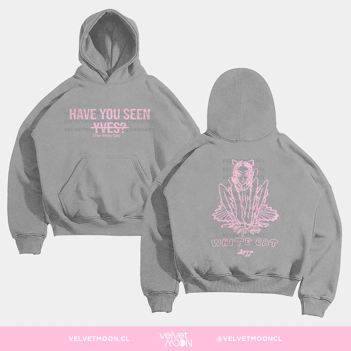 POLERON HOODIE YVES WHITE CAT 1