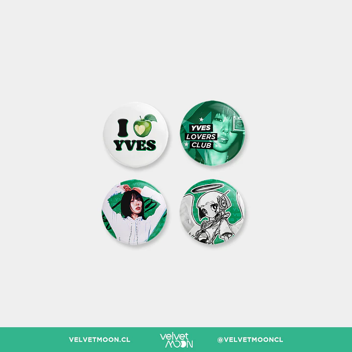 SET PINS YVES SOFT ERROR GREEN 1