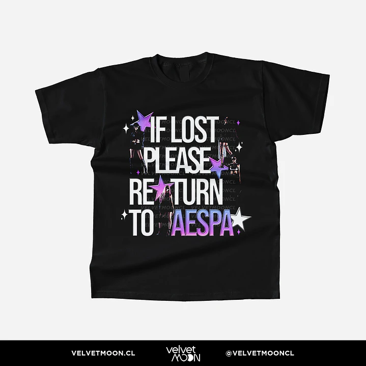 POLERA AESPA IF LOST PLEASE RETURN TO  2