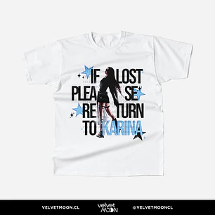 POLERA AESPA KARINA IF LOST PLEASE RETURN TO 