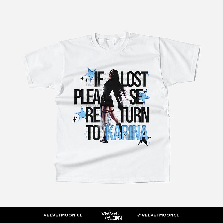 POLERA AESPA KARINA IF LOST PLEASE RETURN TO  1