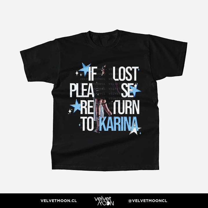 POLERA AESPA KARINA IF LOST PLEASE RETURN TO  2