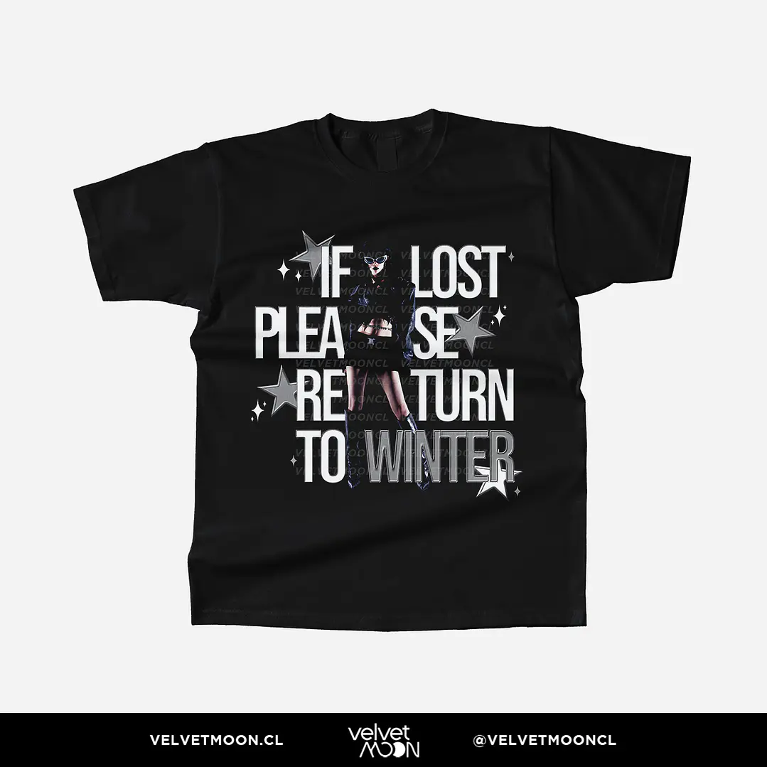 POLERA AESPA WINTER IF LOST PLEASE RETURN TO  2