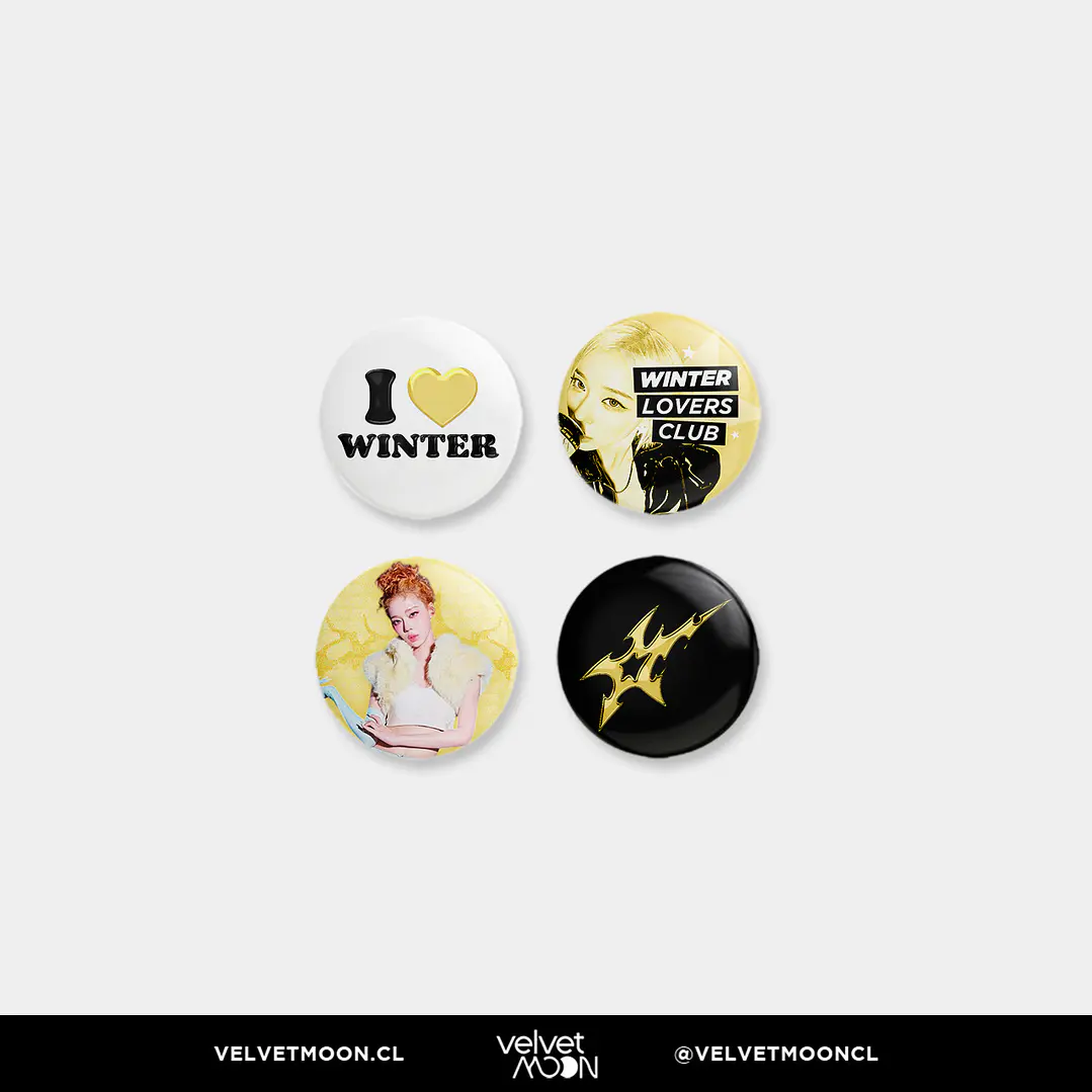 SET PINS AESPA WINTER YELLOW 1