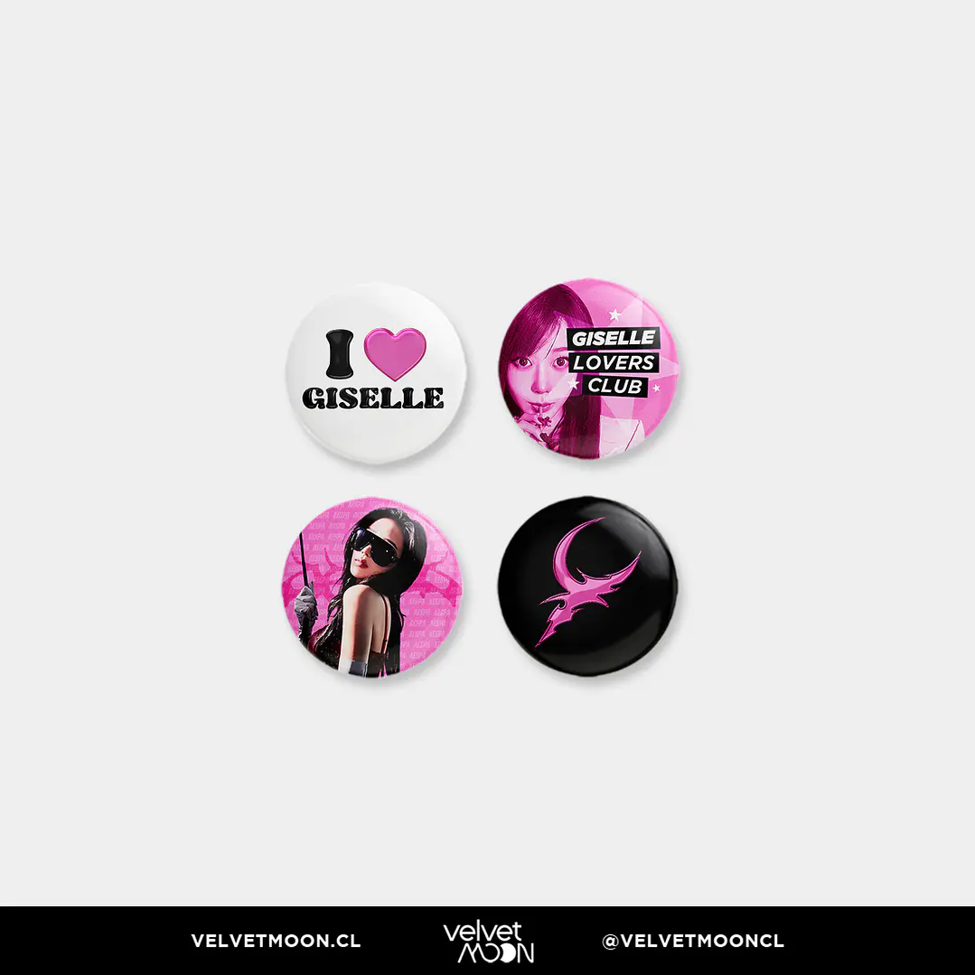 SET PINS AESPA GISELLE PINK 1