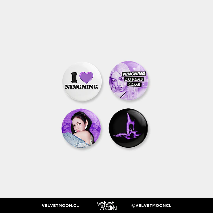 SET PINS AESPA NINGNING PURPLE 1
