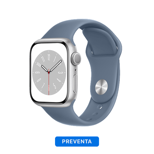 Apple Watch Serie 8 (GPS) Silver Aluminum Case - Sport Band - Image 6