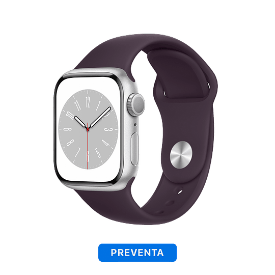 Apple Watch Serie 8 (GPS) Silver Aluminum Case - Sport Band - Image 7