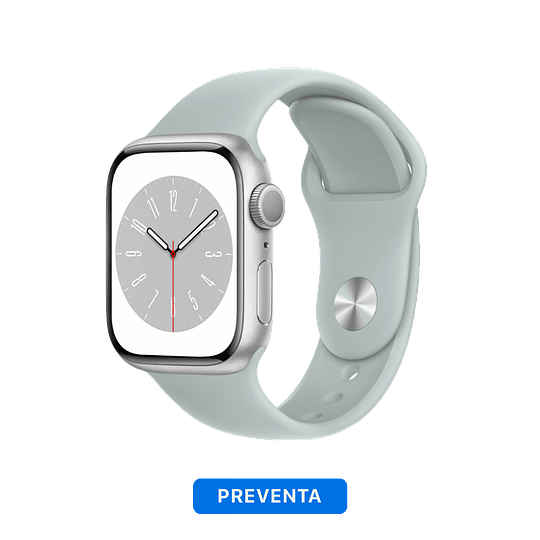 Apple Watch Serie 8 (GPS) Silver Aluminum Case - Sport Band - Image 8