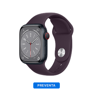 Apple Watch Serie 8 (GPS + Cellular) Midnight Aluminum Case - Sport Band