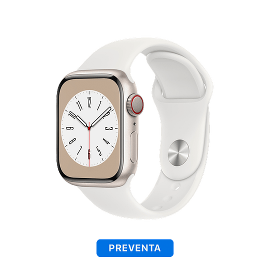 Apple Watch Serie 8 (GPS + Cellular) Starlight Aluminum Case - Sport Band - Image 1
