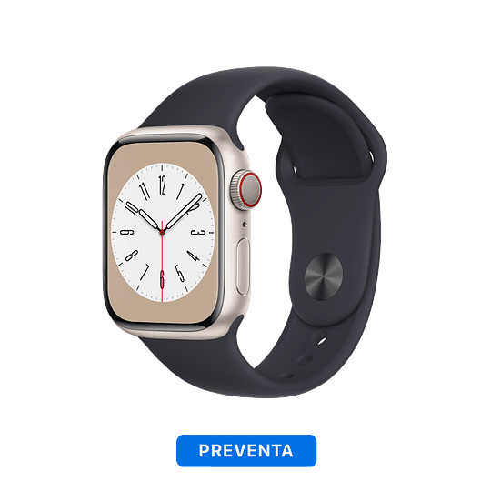 Apple Watch Serie 8 (GPS + Cellular) Starlight Aluminum Case - Sport Band - Image 5
