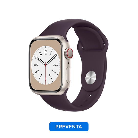 Apple Watch Serie 8 (GPS + Cellular) Starlight Aluminum Case - Sport Band - Image 7