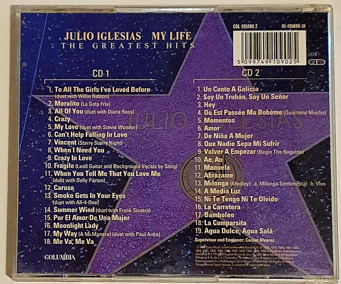 CD Julio Iglesias, My Life (The Greatest Hits)(1998) (2XCD)