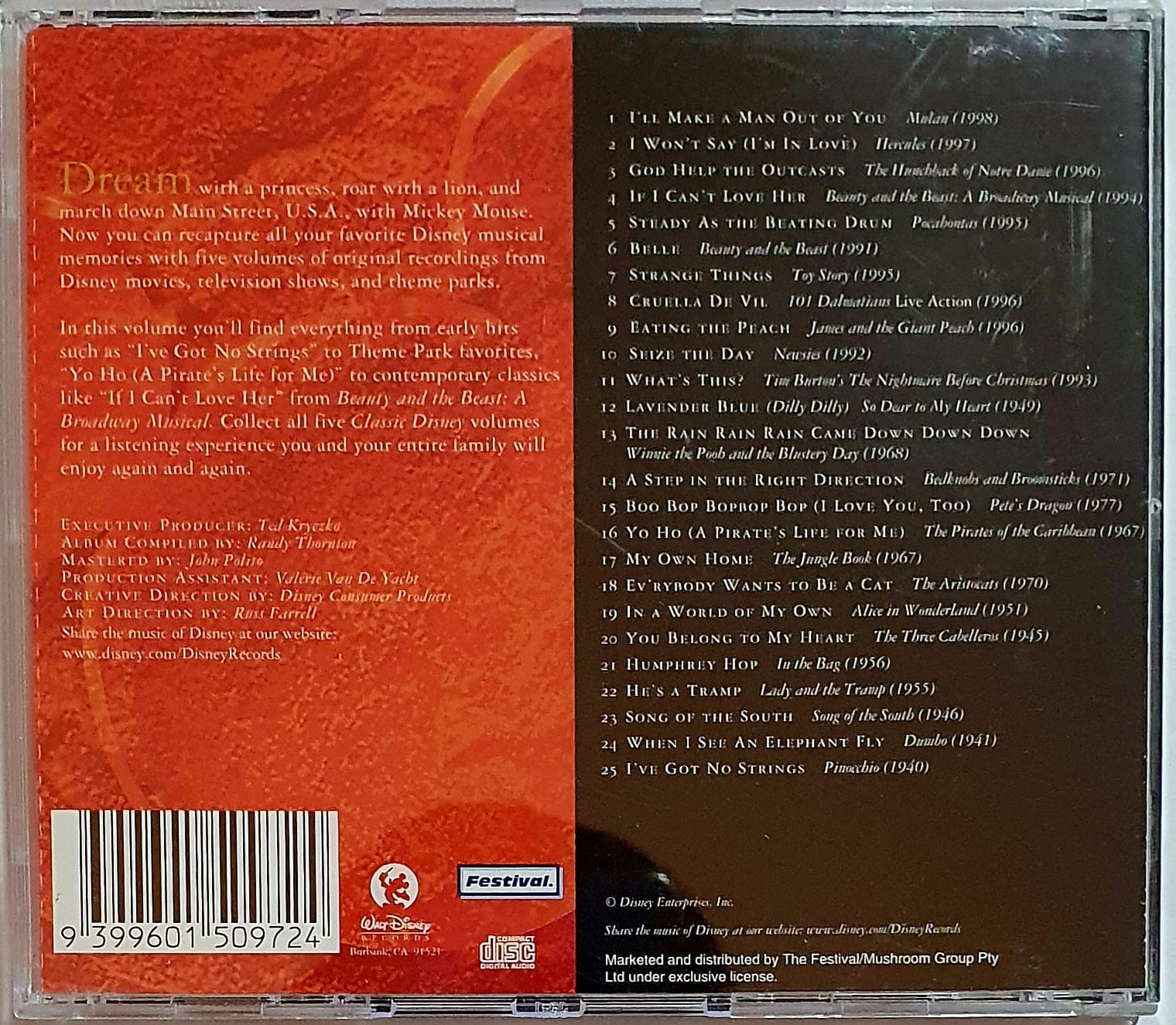CD Soundtrack OST Classic Disney (5 CD Box) 60 Years Of Musical Magic