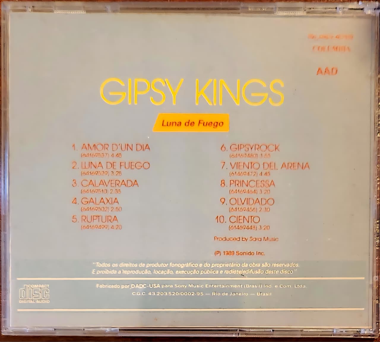 CD Gipsy Kings – Luna De Fuego 1998