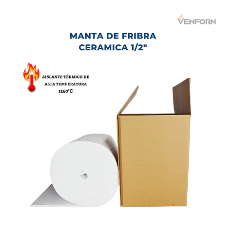 Manta de fibra cerámica 1/2" - 1260°C