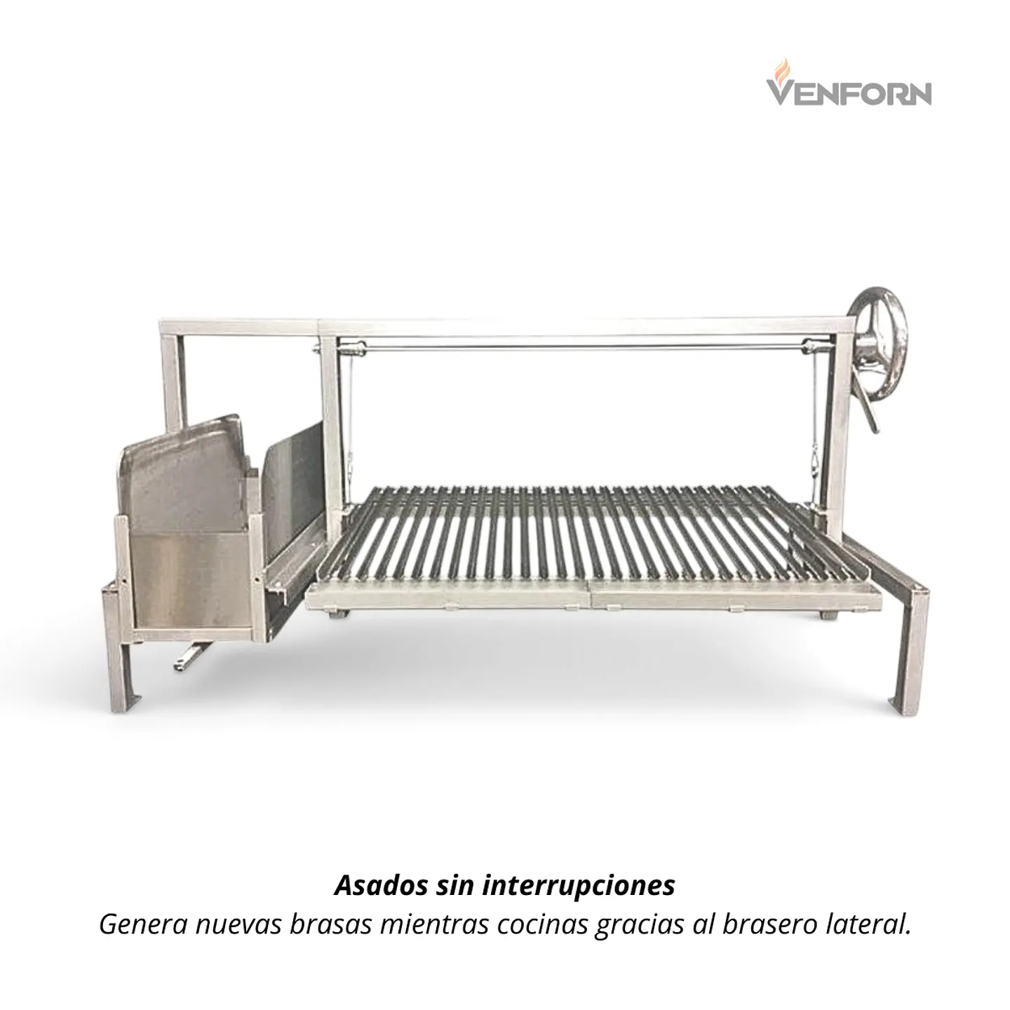 Parrilla con Brasero Lateral y Altura Regulable 1