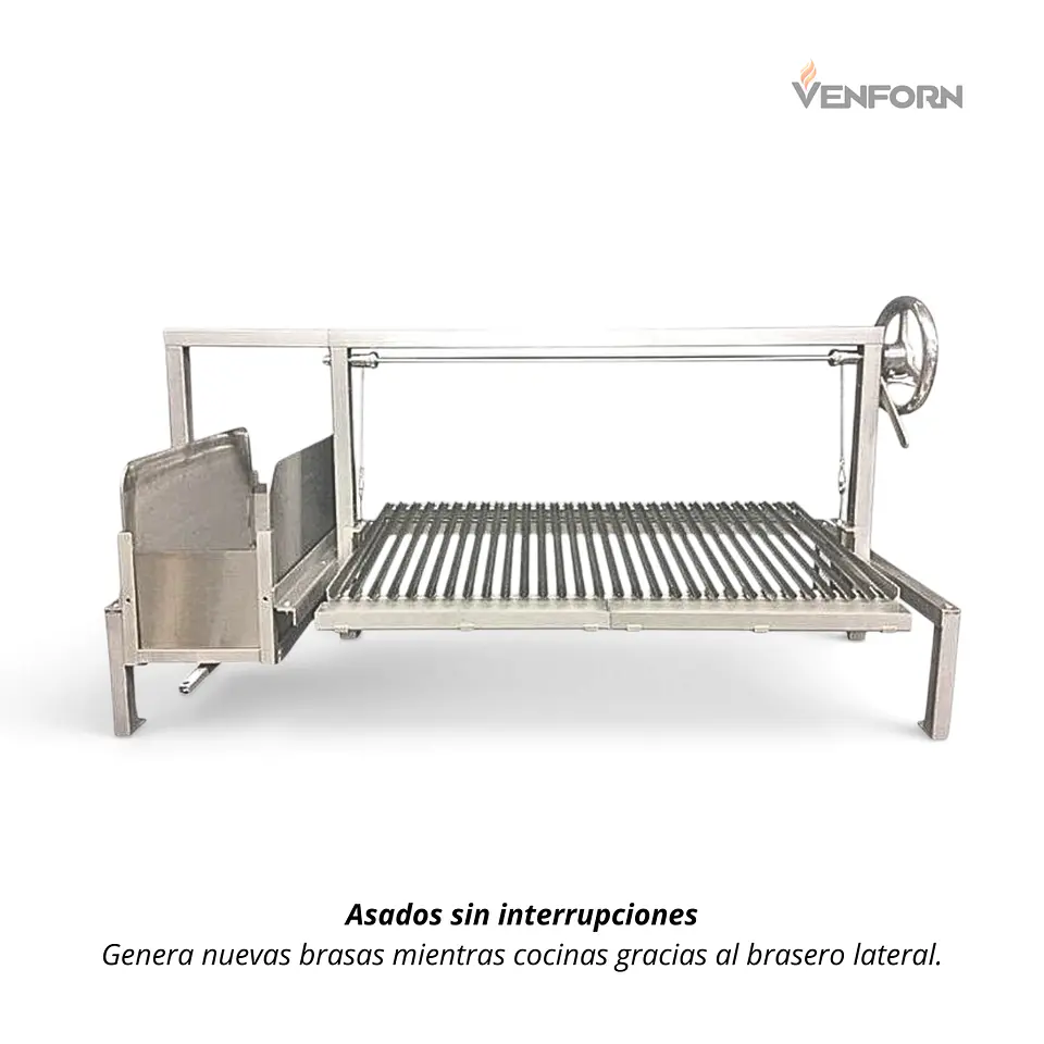 Parrilla con Brasero Lateral y Altura Regulable 1