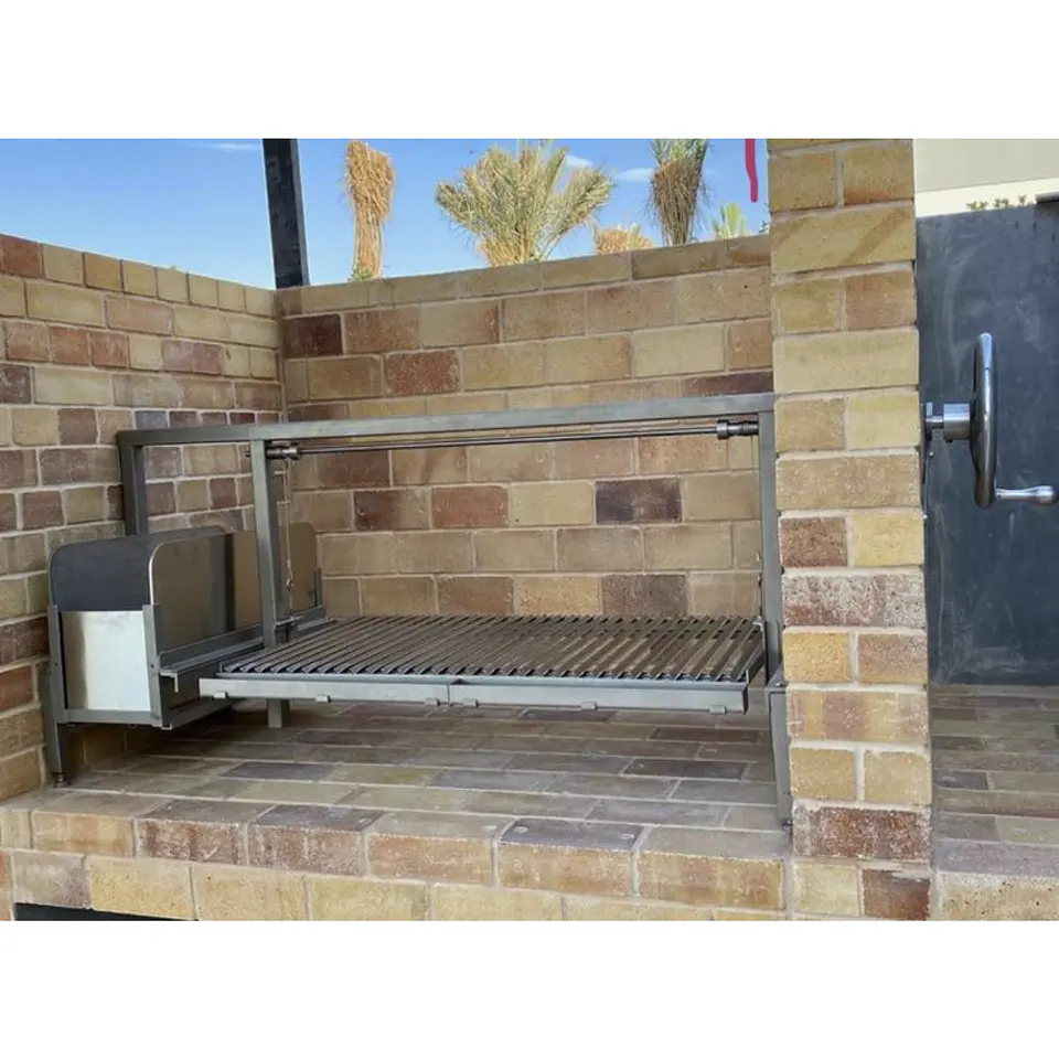 Parrilla con Brasero Lateral y Altura Regulable 4