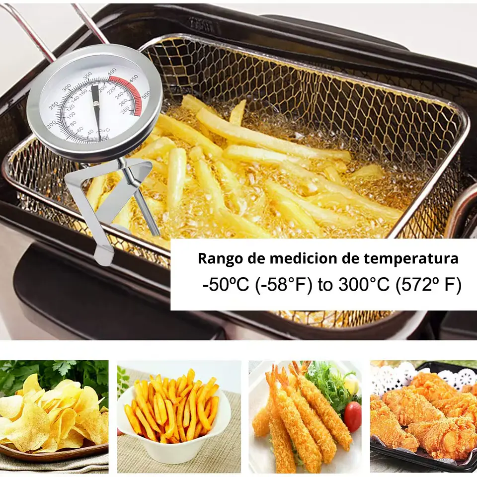 Termómetro para freír de acero inoxidable 0-300°C 4
