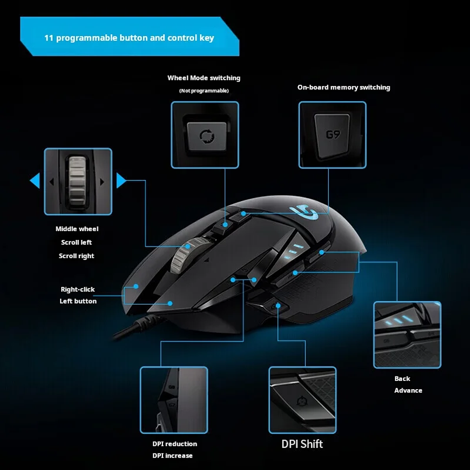 Mouse Gamer Logitech G502 HERO Alta Precisión RGB 3