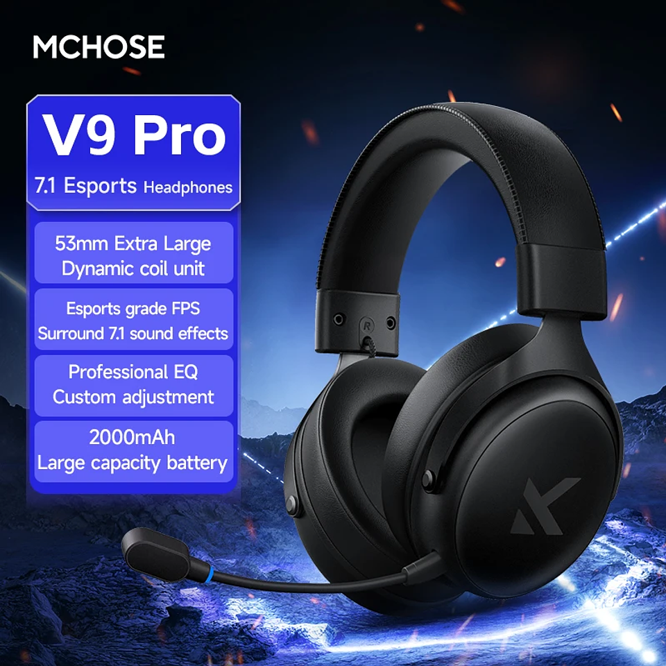 Audífonos Gamer Inalámbricos MCHOSE V9 Pro Sonido 7.1 8