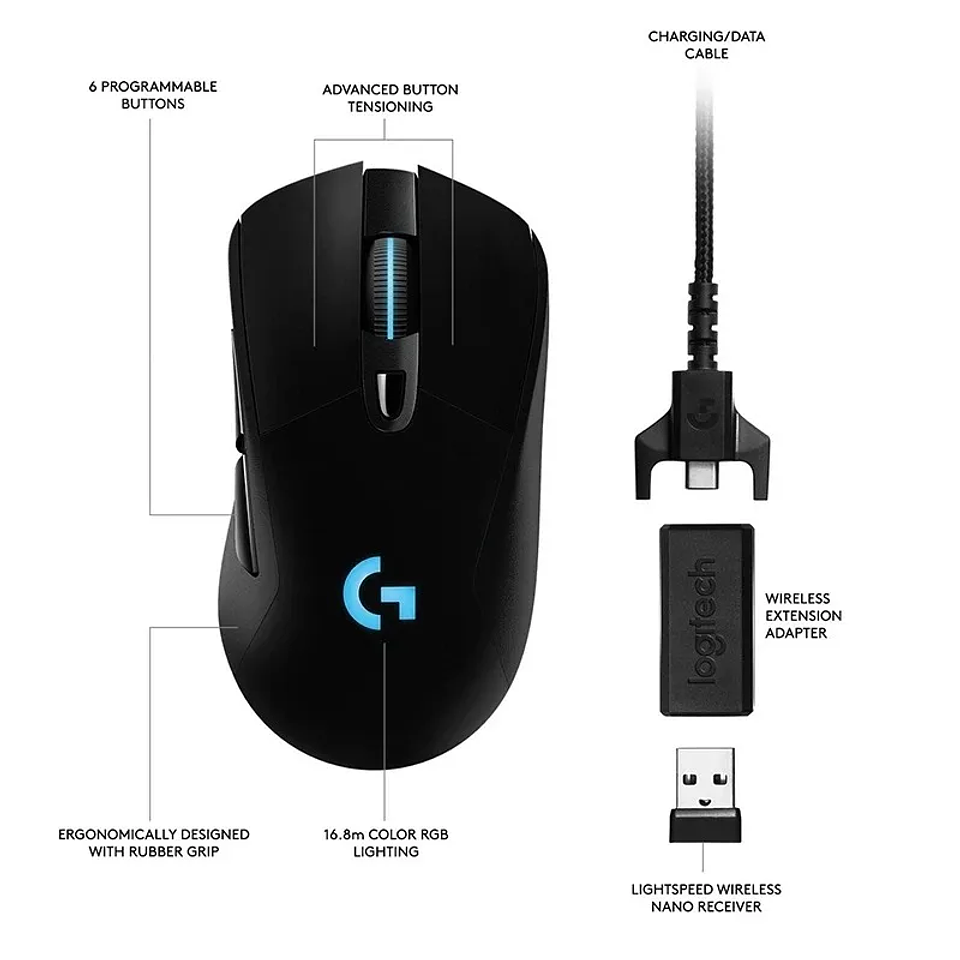 Mouse Gamer Inalámbrico Logitech G703 HERO RGB Pro 5
