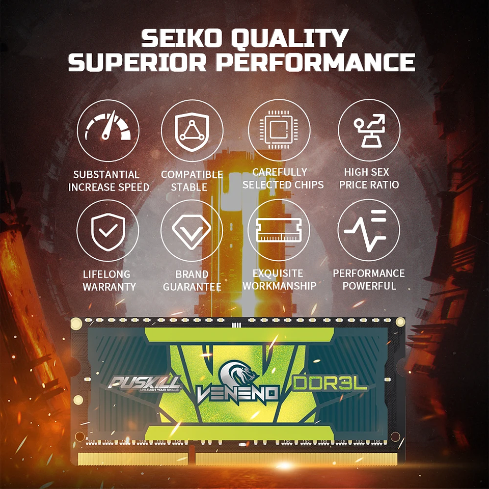 Memoria RAM para Notebook DDR4 / DDR3L PUSKILL 6