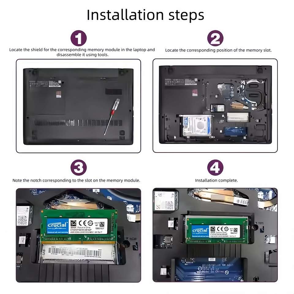 Memoria RAM DDR4 para Notebook 4GB a 32GB Alta Velocidad 5