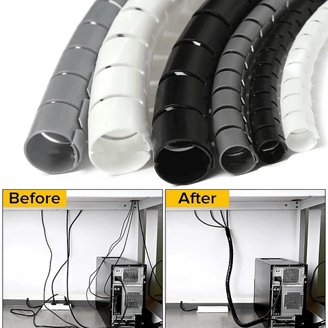 Protector Espiral para Cables (Organizador Flexible 1M/2M)