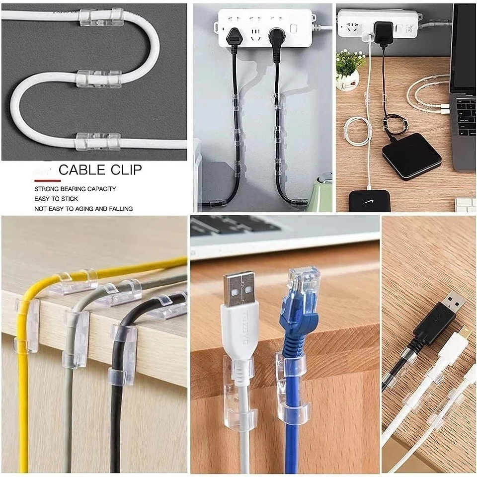 Clips Organizadores de Cables Adhesivos (Pack Orden Total) 5
