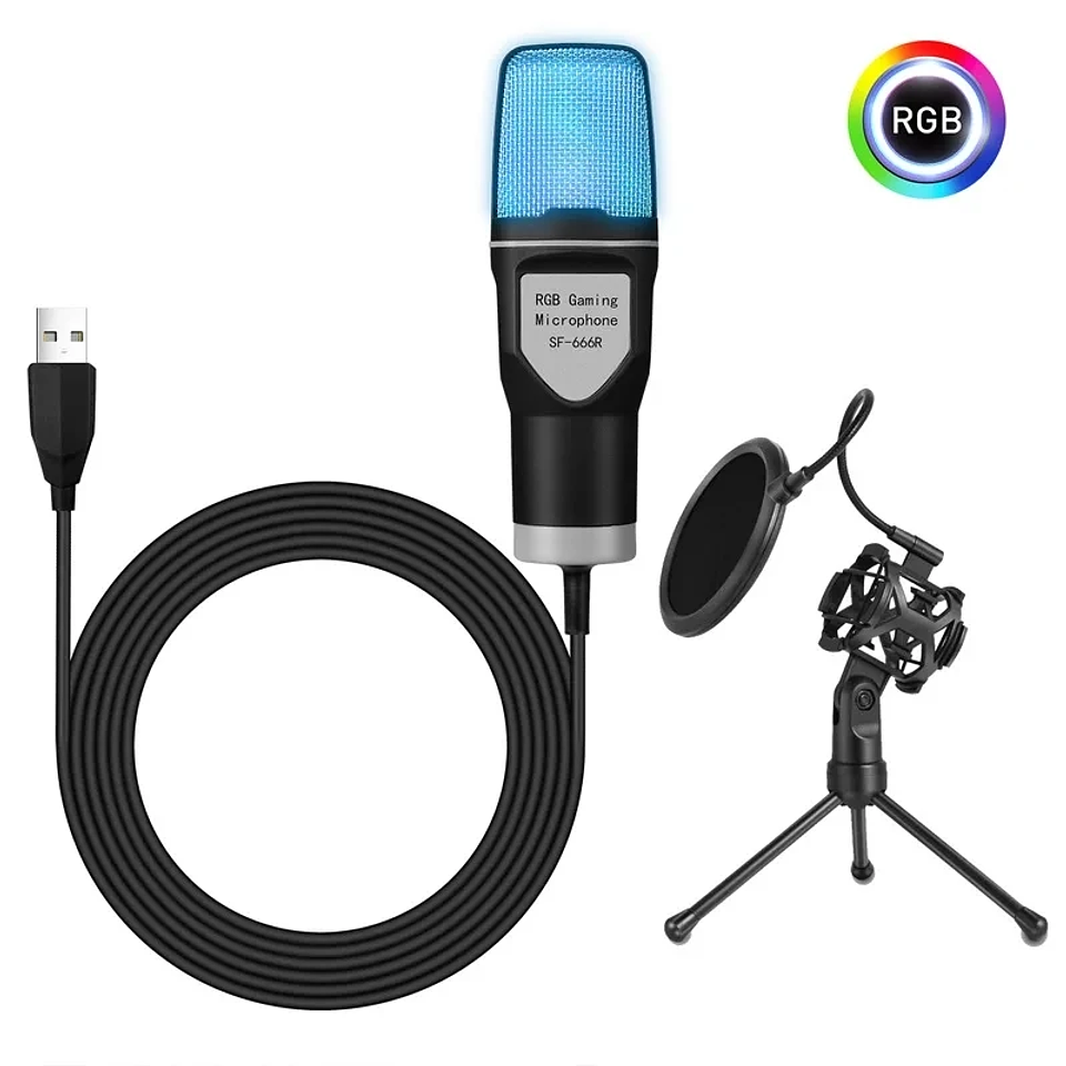 Micrófono USB Gamer AyeBeau Kit Streaming Profesional 7