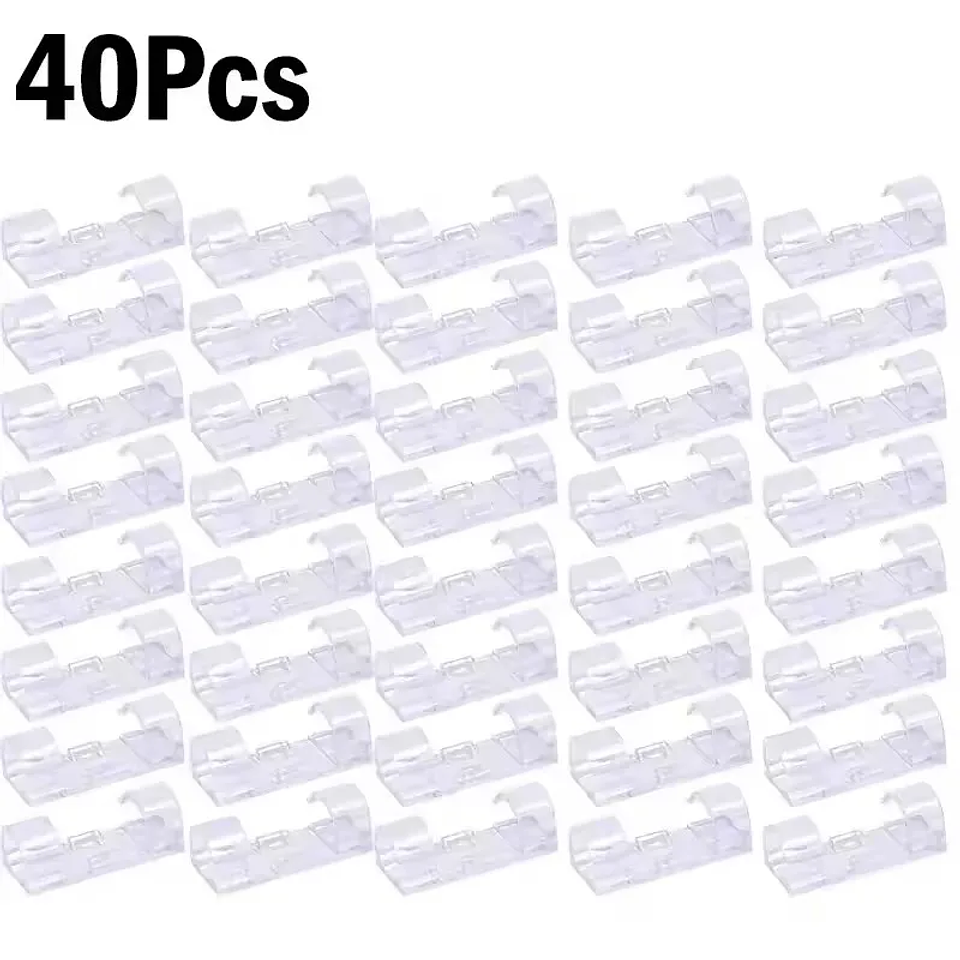 Clips Organizadores de Cables Adhesivos (Pack Orden Total) 15