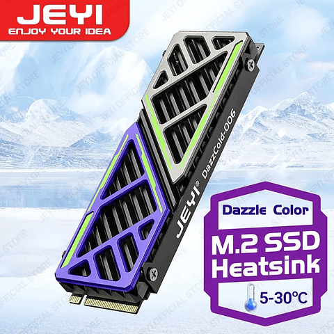 Disipador M.2 NVMe JEYI Dazzcold 2280 Alto Rendimiento
