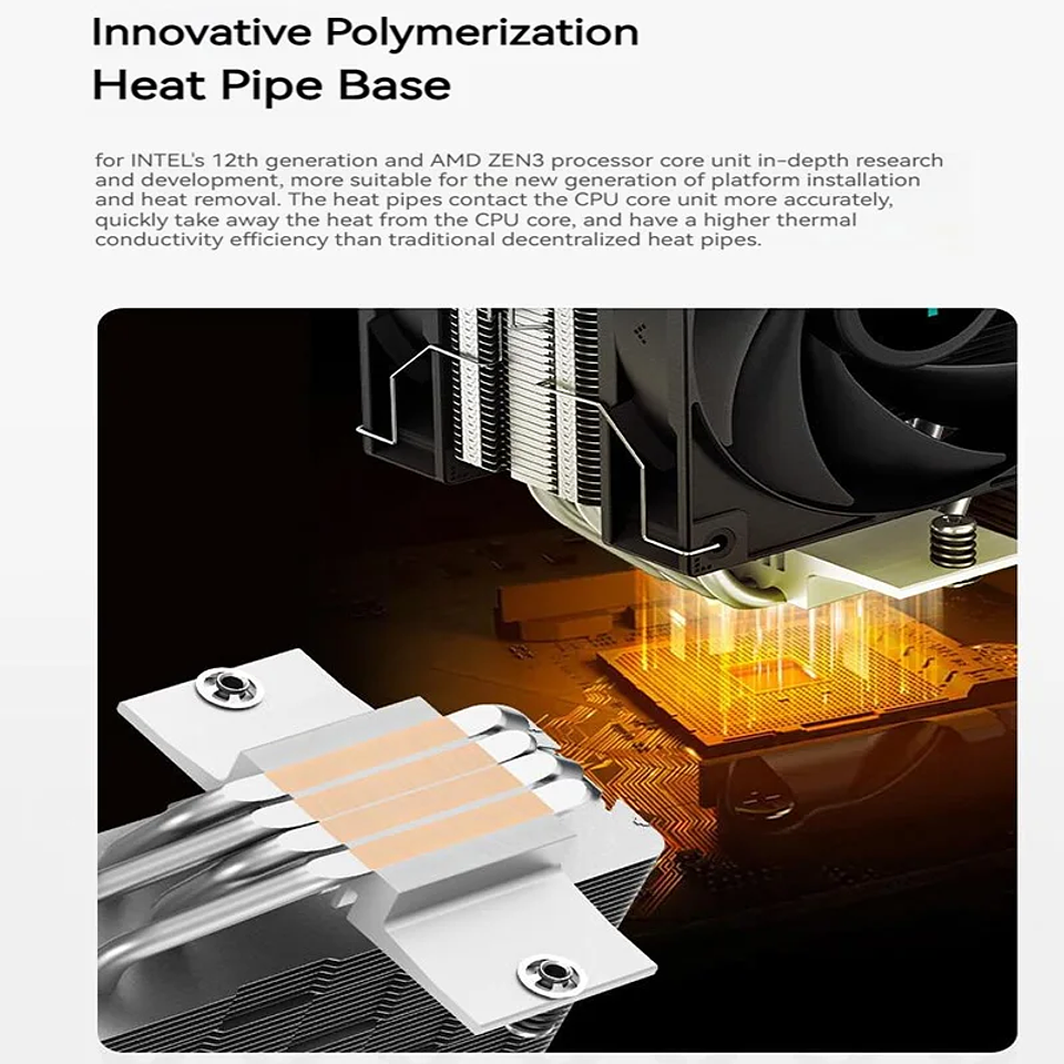 Cooler CPU Deepcool AG400 Plus Doble Ventilador Alto Rendimiento 2